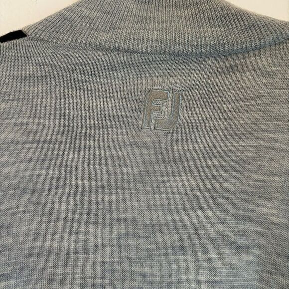 Footjoy Men’s Lined Performance argyle gray golf Sweater Wool exterior sz M EUC! - Picture 9 of 9